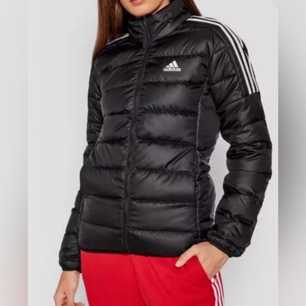 NWT Adidas Women's Essential Down Jacket Black Puffer sz Large GH4593